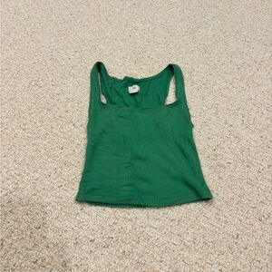 Urban Outfitters Emerald Ribbed Tank Top